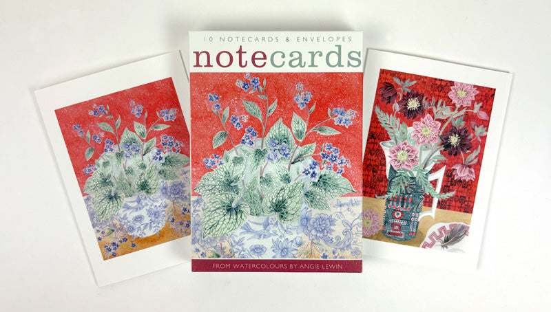 10 Brunnera in a Pheasant Cup & Hellebore Notecards & Envelopes