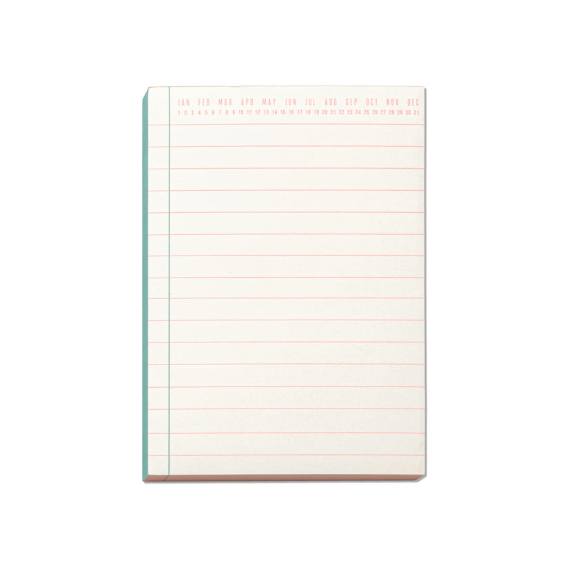 Colourblock Notepad - Green & Peach