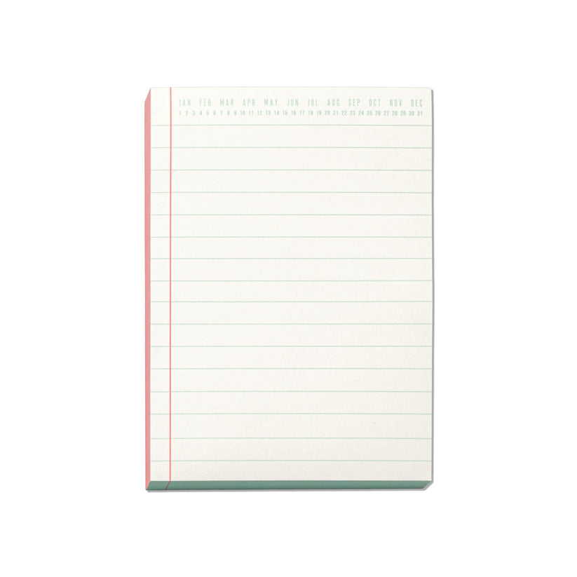 Colourblock Note - Coral & Pale Green