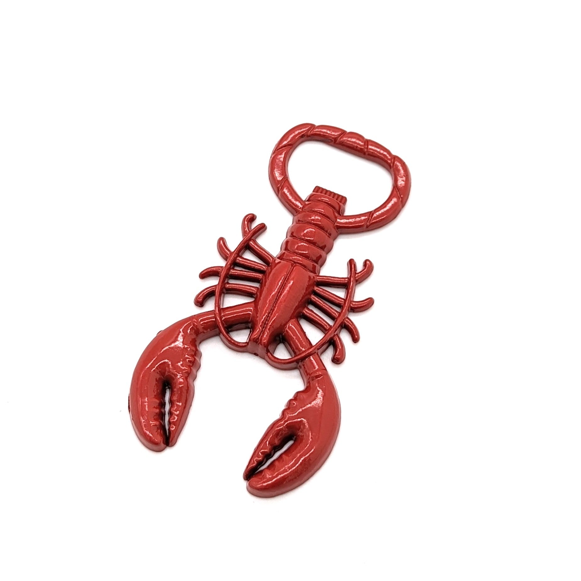 Small Red Metal Lobster Bottle Opener