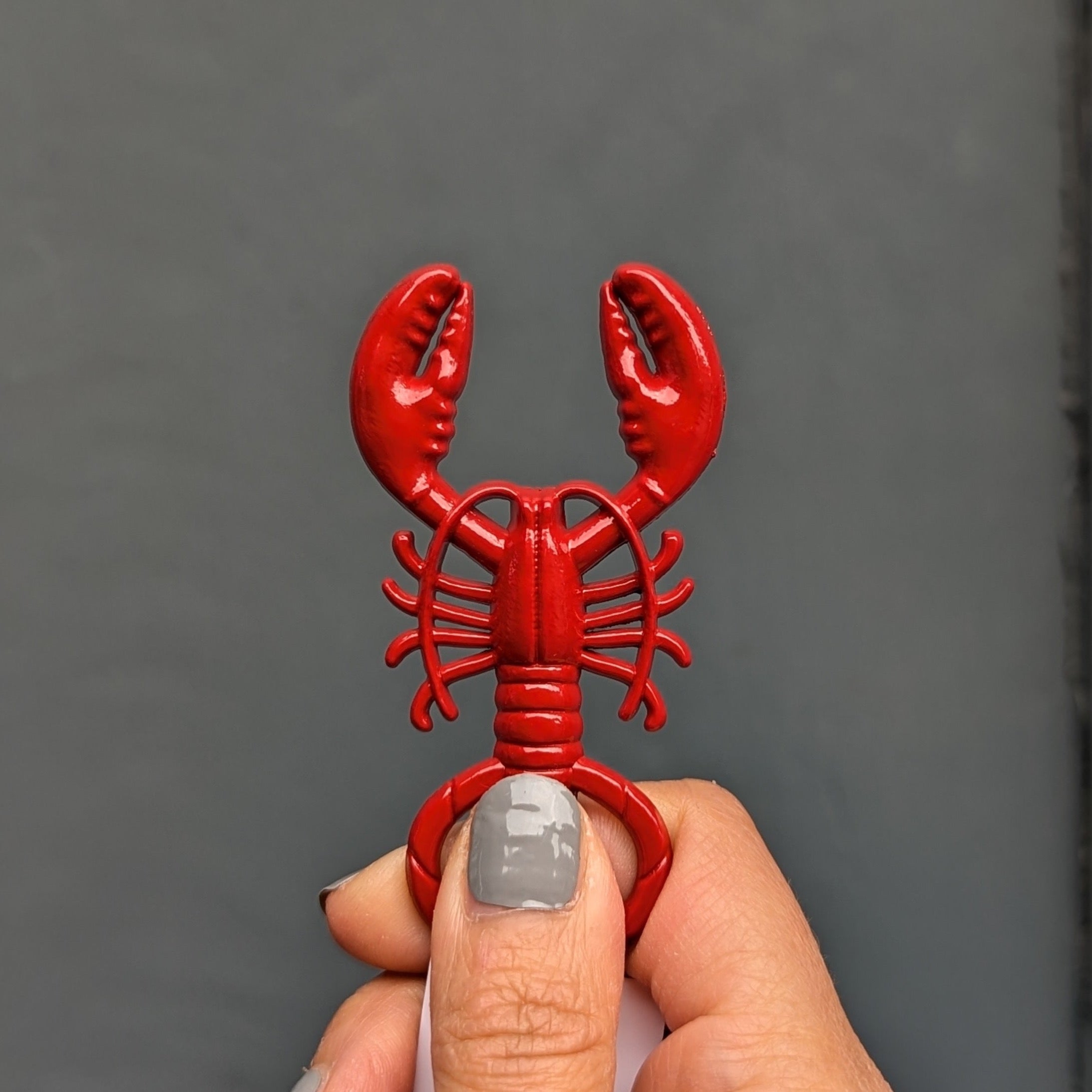 Small Red Metal Lobster Bottle Opener