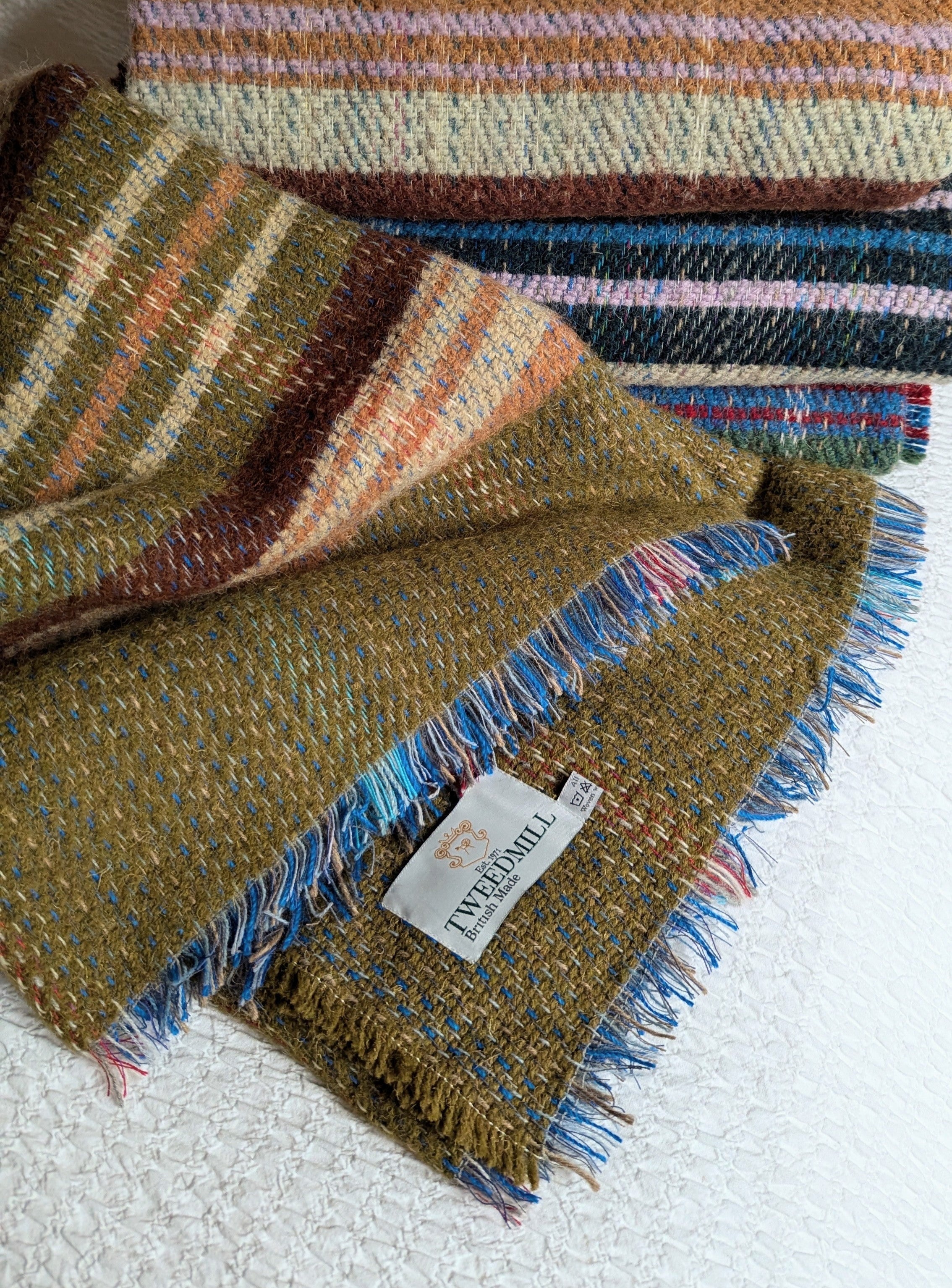 Olive & Brown Recycled Throw