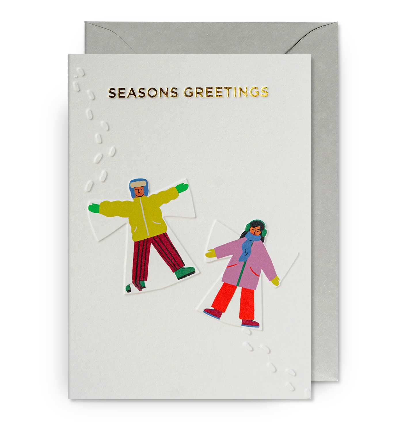 Pack Of Five Snow Angels Christmas Cards