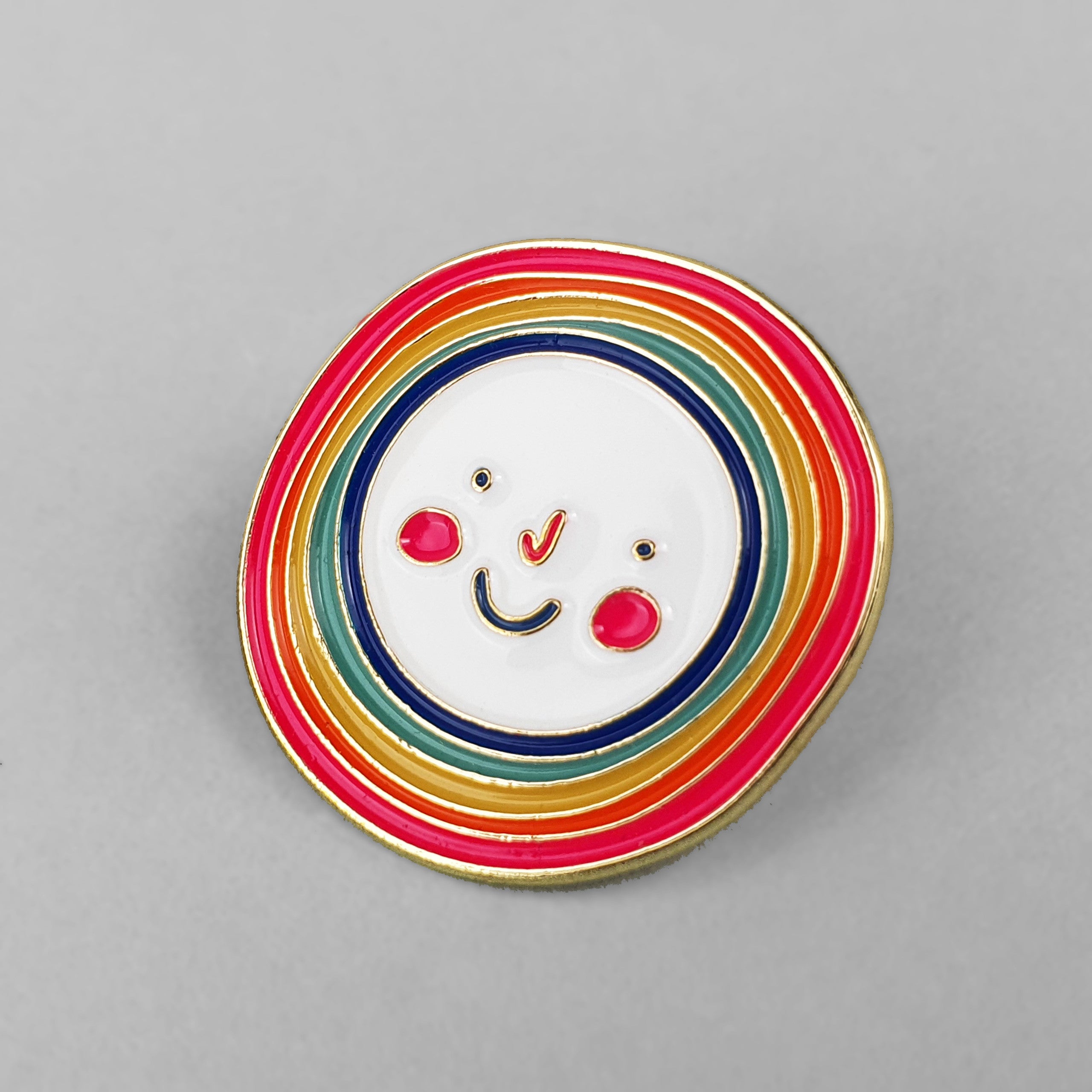 Happy Rainbow Enamel Pin Badge