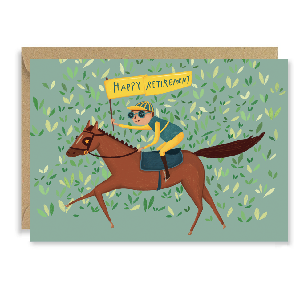 Racehorse christmas card