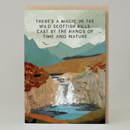 Wild Scotland Hills Blank Card