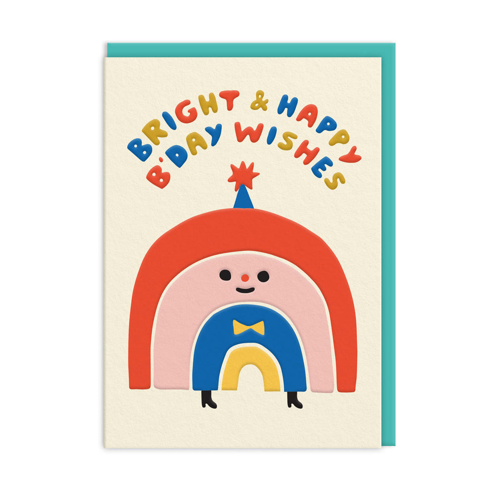 Bright Happy Rainbow Birthday Card