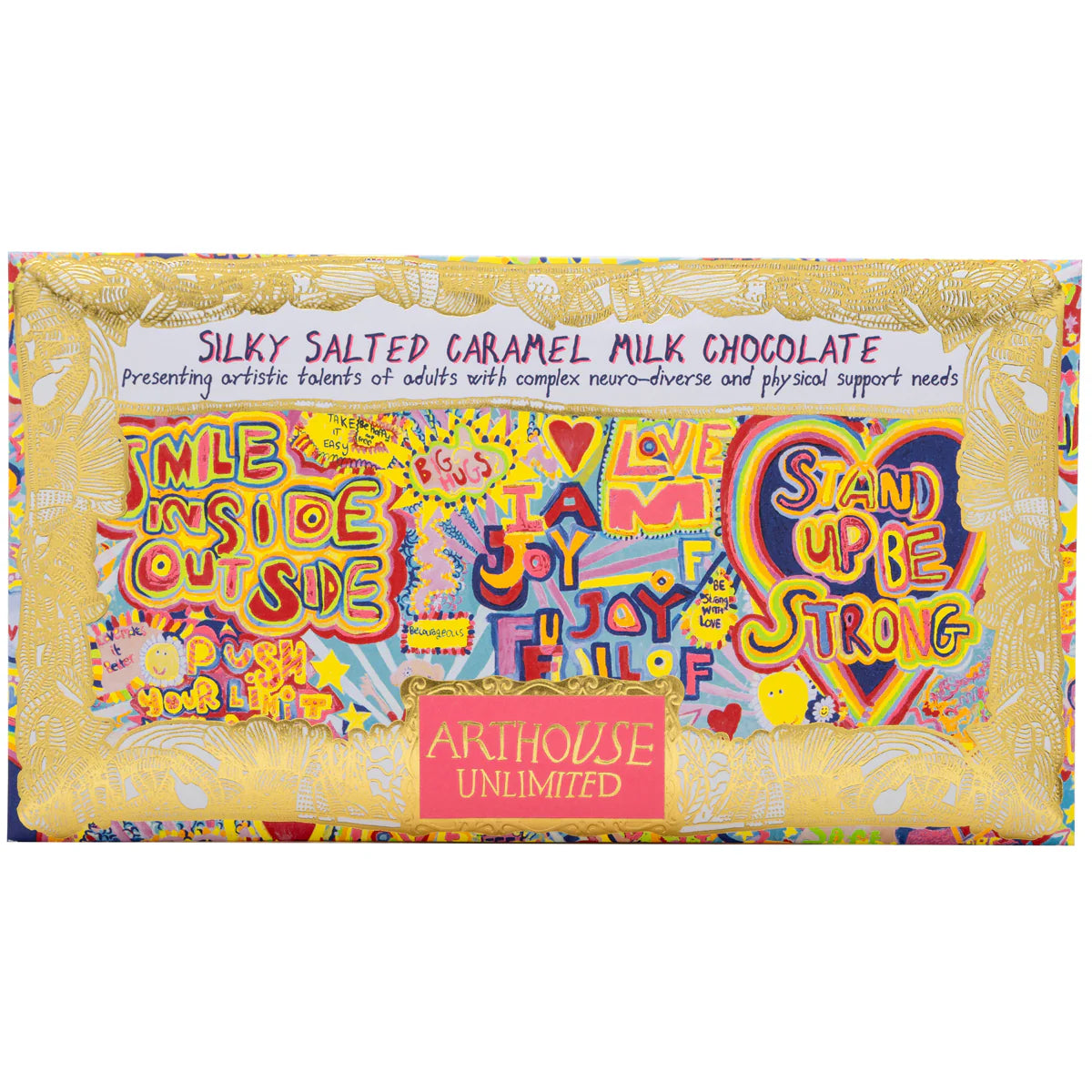 Full Of Joy Silky Milk Chocolate Salted Caramel Chocolate Bar