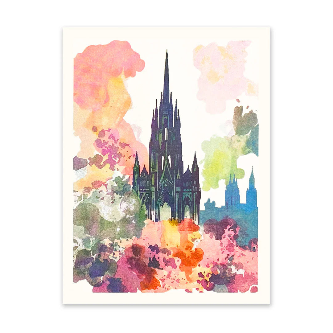 Scott Monument Risograph Art Print