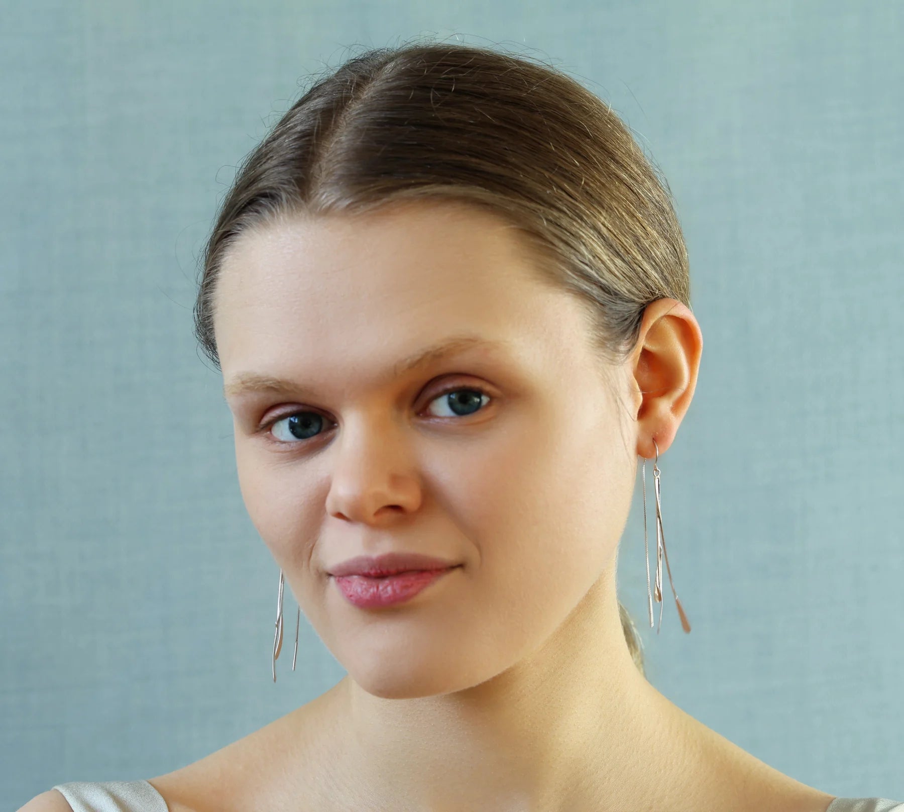 Silver Ribbon Earrings