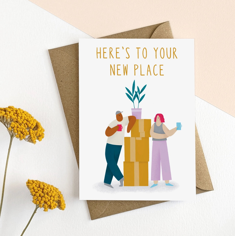 Tea & Plants New Home Card