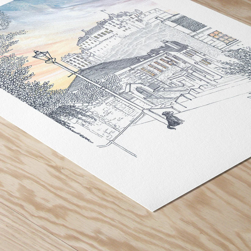 A4 The Vennel Steps Art Print