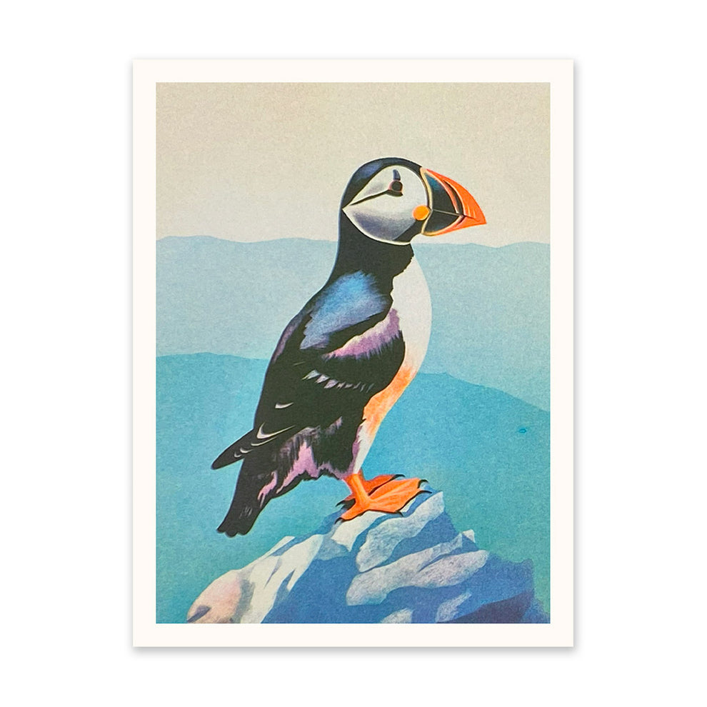 Puffin Risograph Art Print
