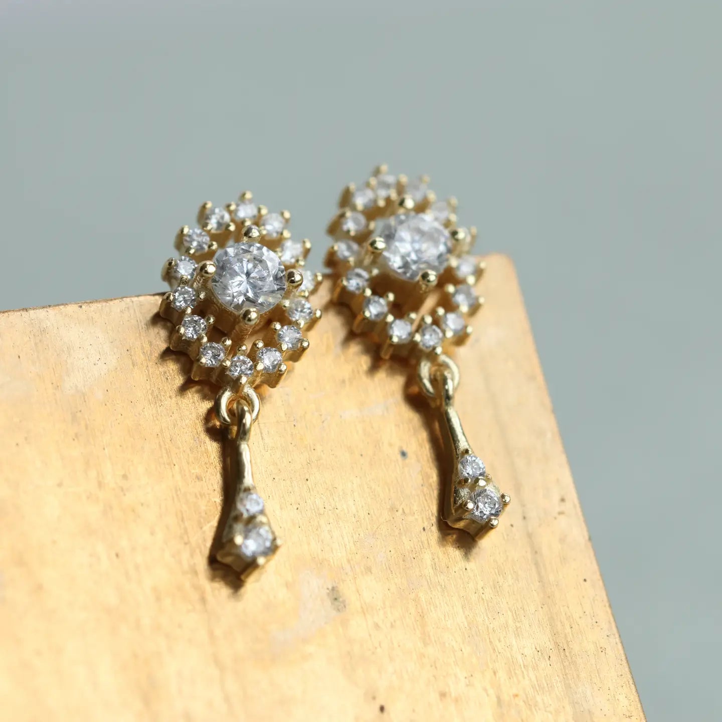 Tudor Queen Stud Drop Earrings