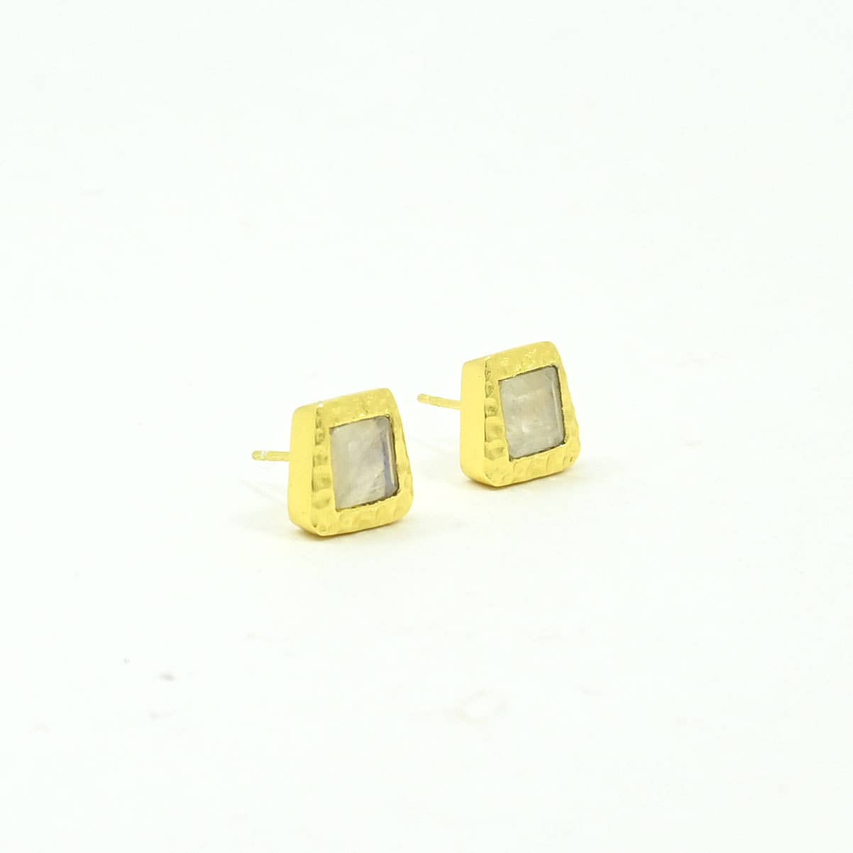 Aria Stud Earring - Rainbow Moonstone