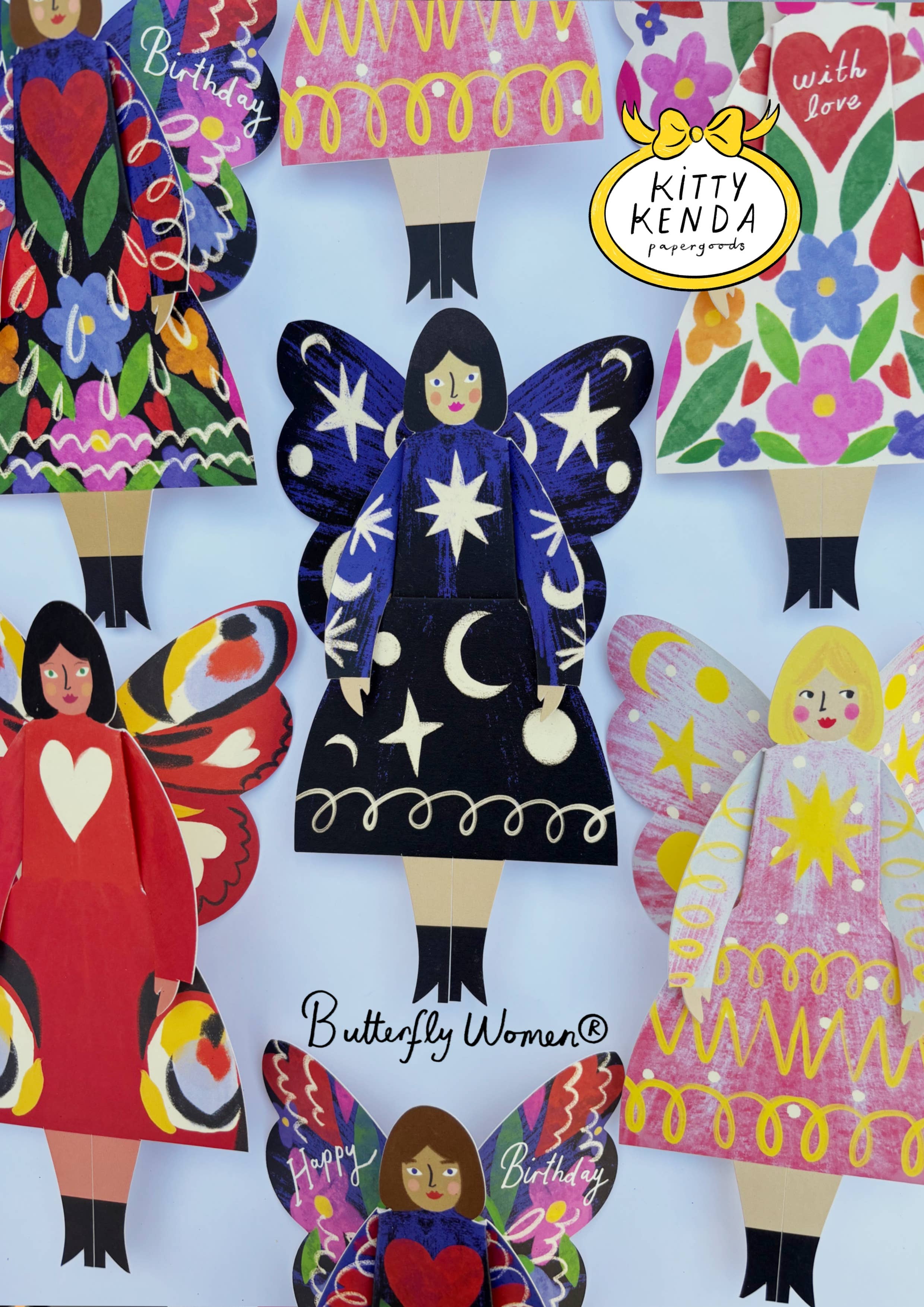 Cosmic Butterfly Woman Card