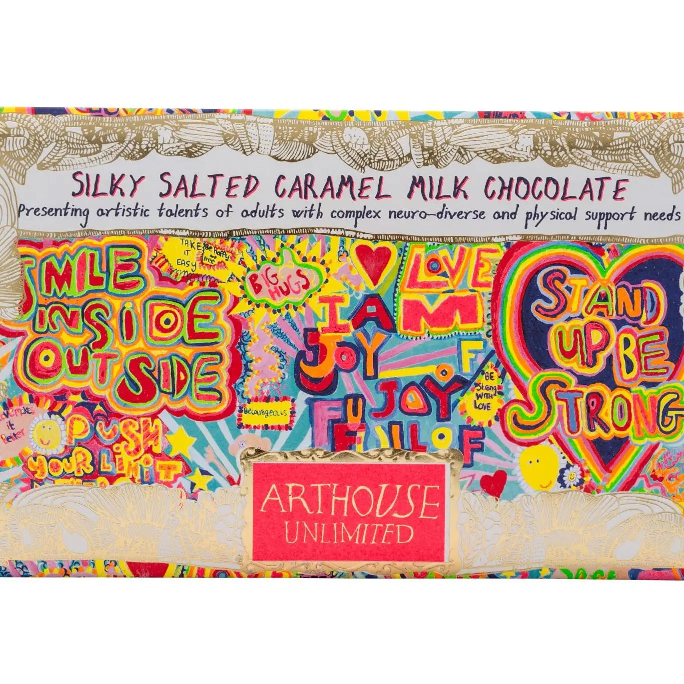 Full Of Joy Silky Milk Chocolate Salted Caramel Chocolate Bar
