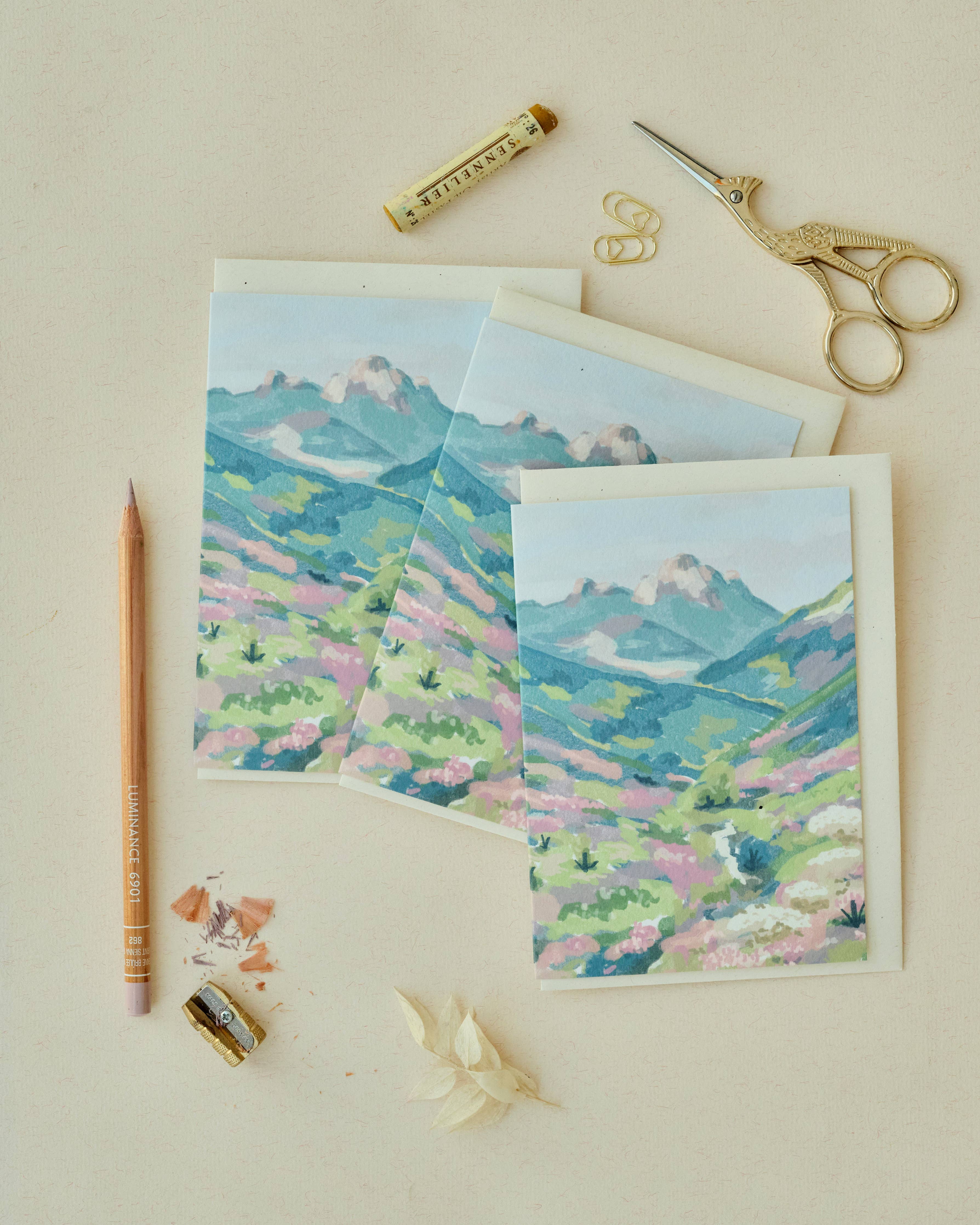 Pastel Mountains Card