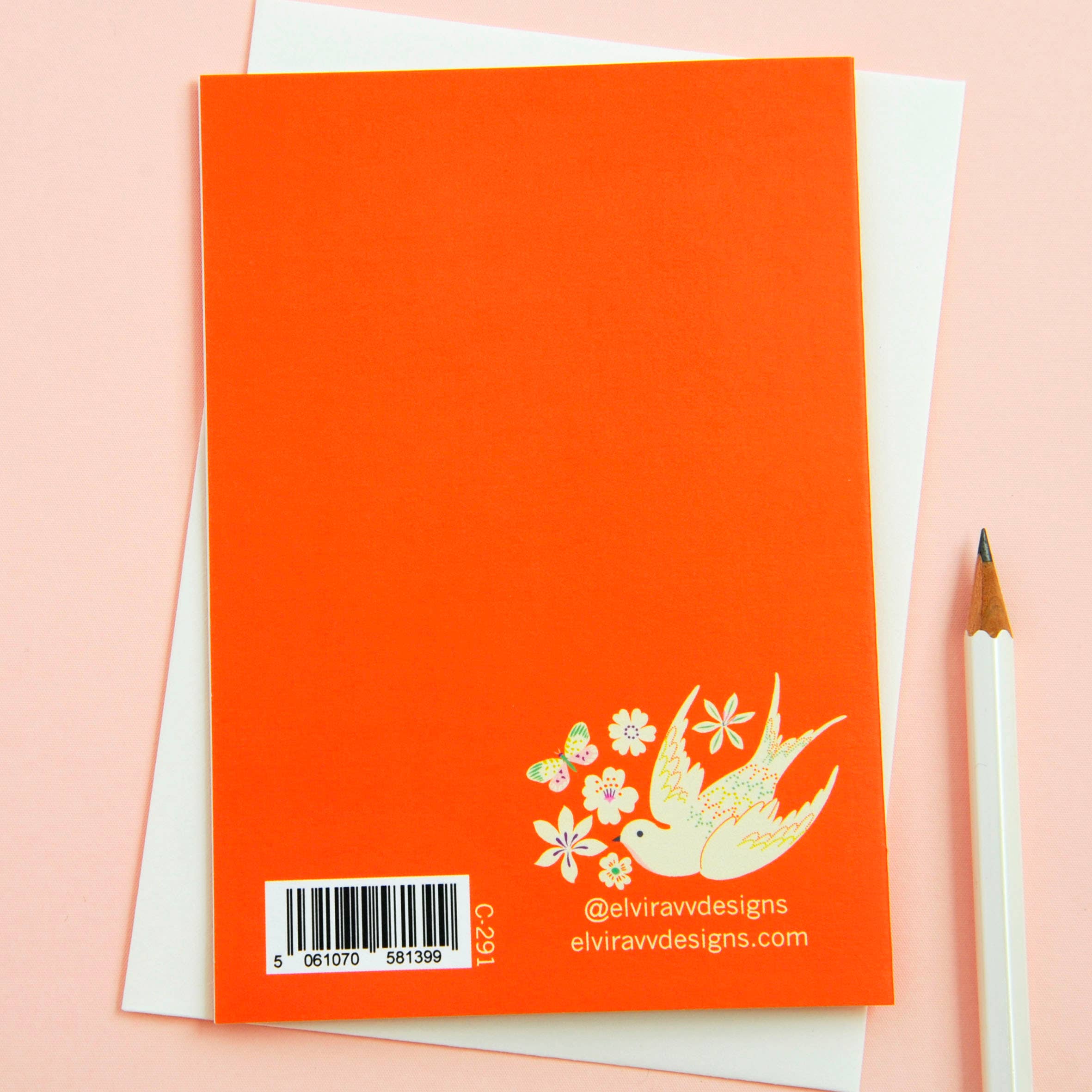 Pretty Happy Birthday Floral & Bird Border Greetings Card