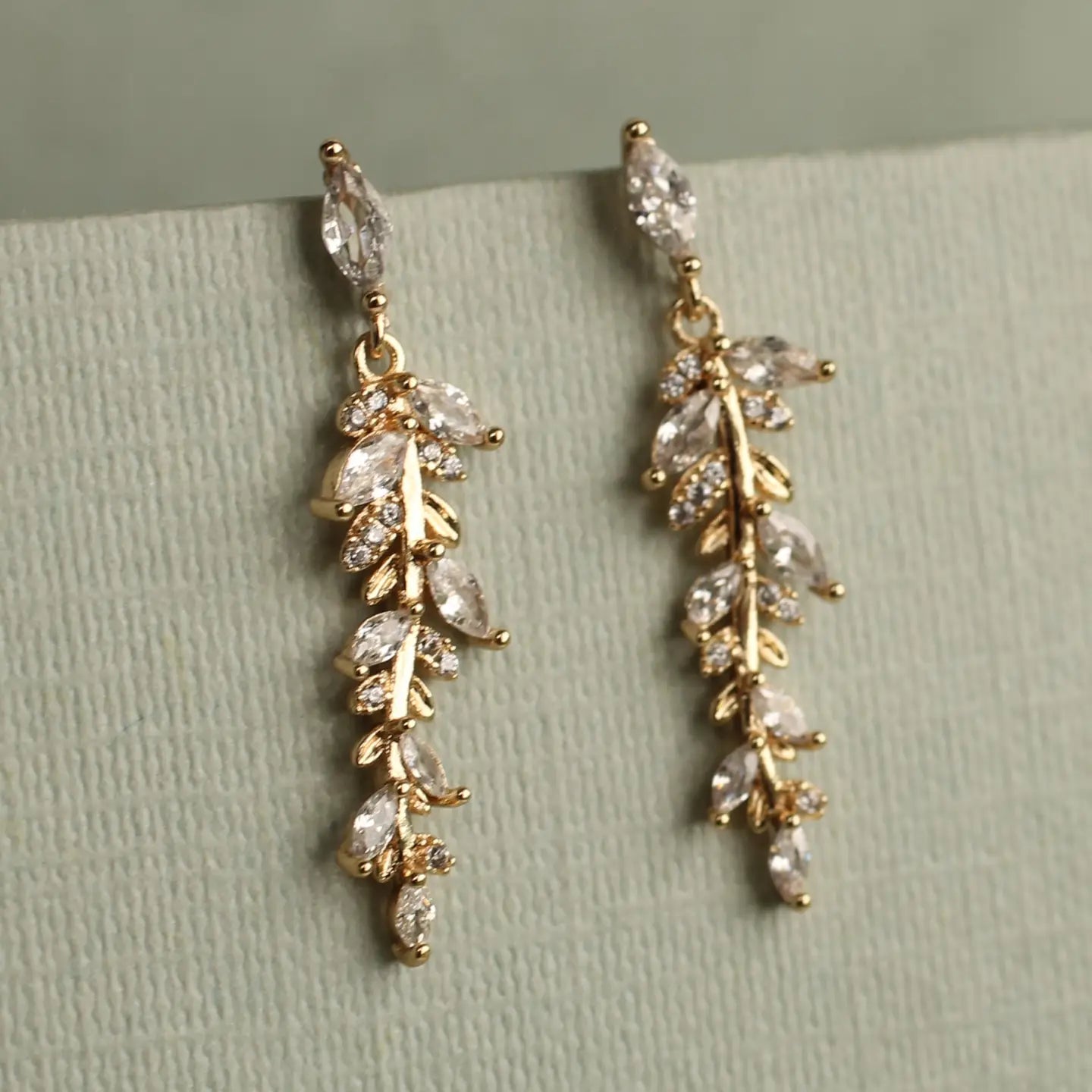 Feather Fern Drop Earrings