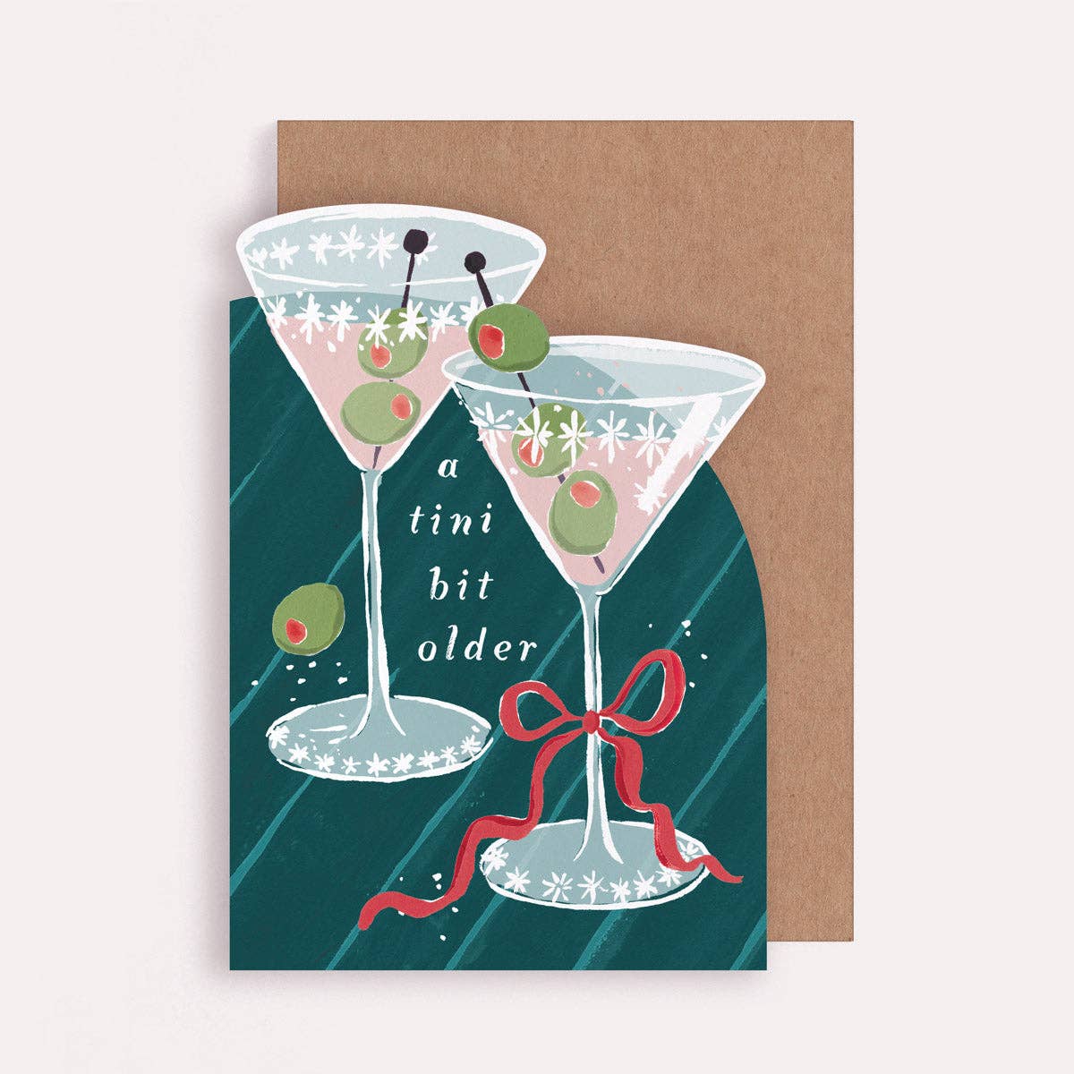 Tini Bit Older Martini Birthday Card
