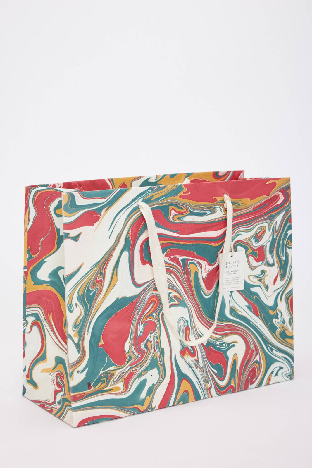 Hand Marbled Gift Bags (Large) - Christmas Splendour