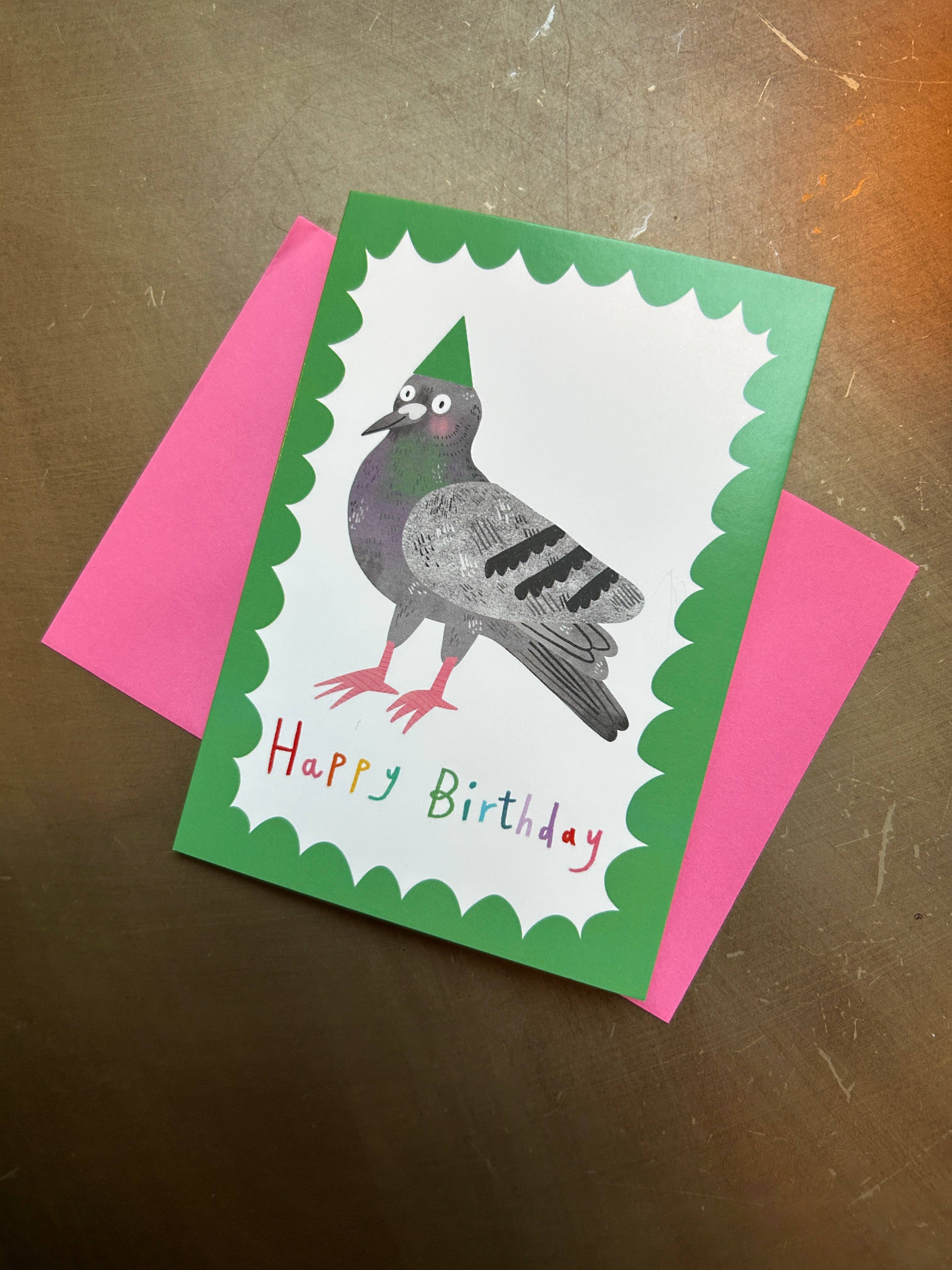 Happy Birthday Pigeon A6 Greeting Card