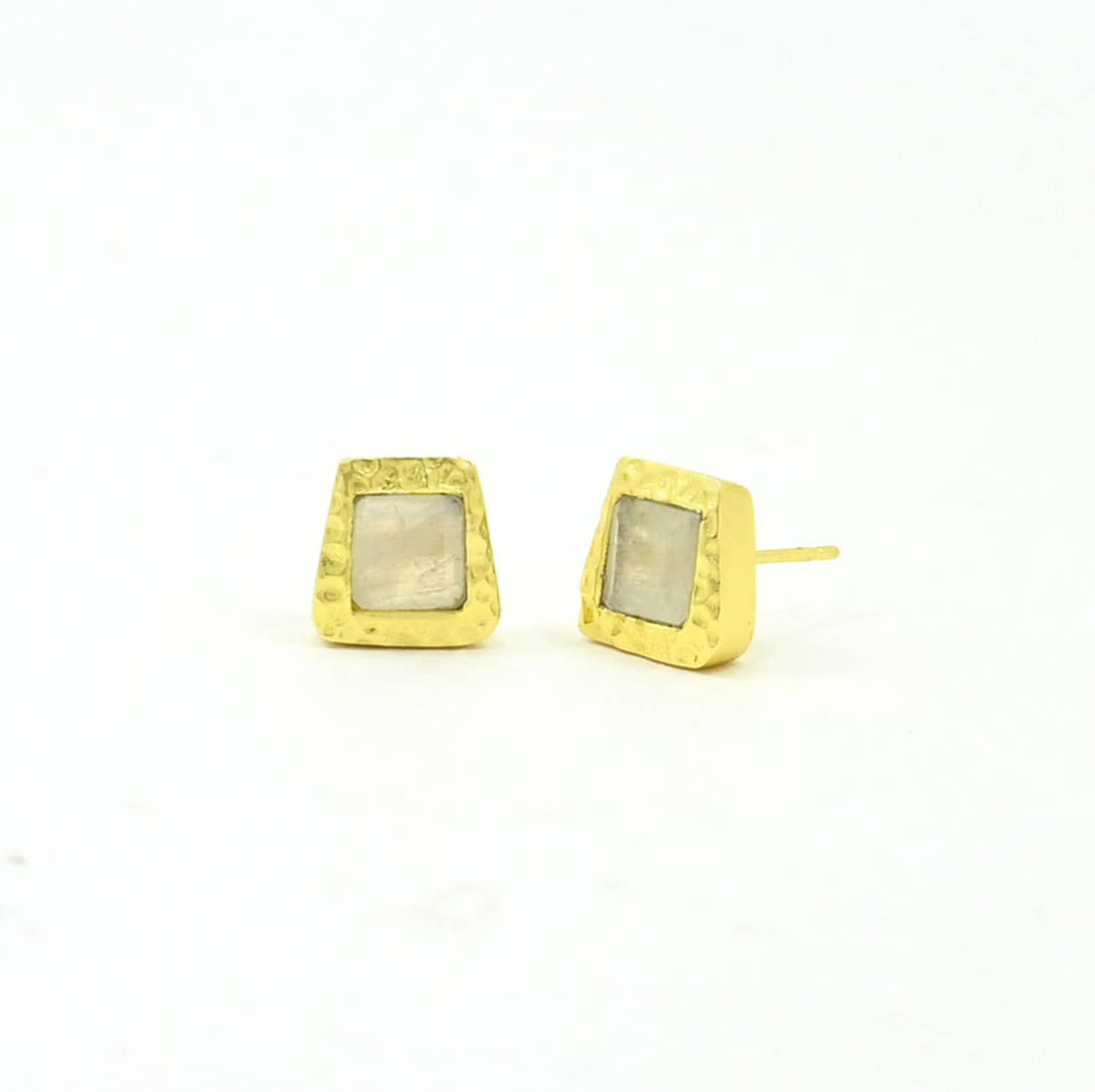 Aria Stud Earring - Rainbow Moonstone