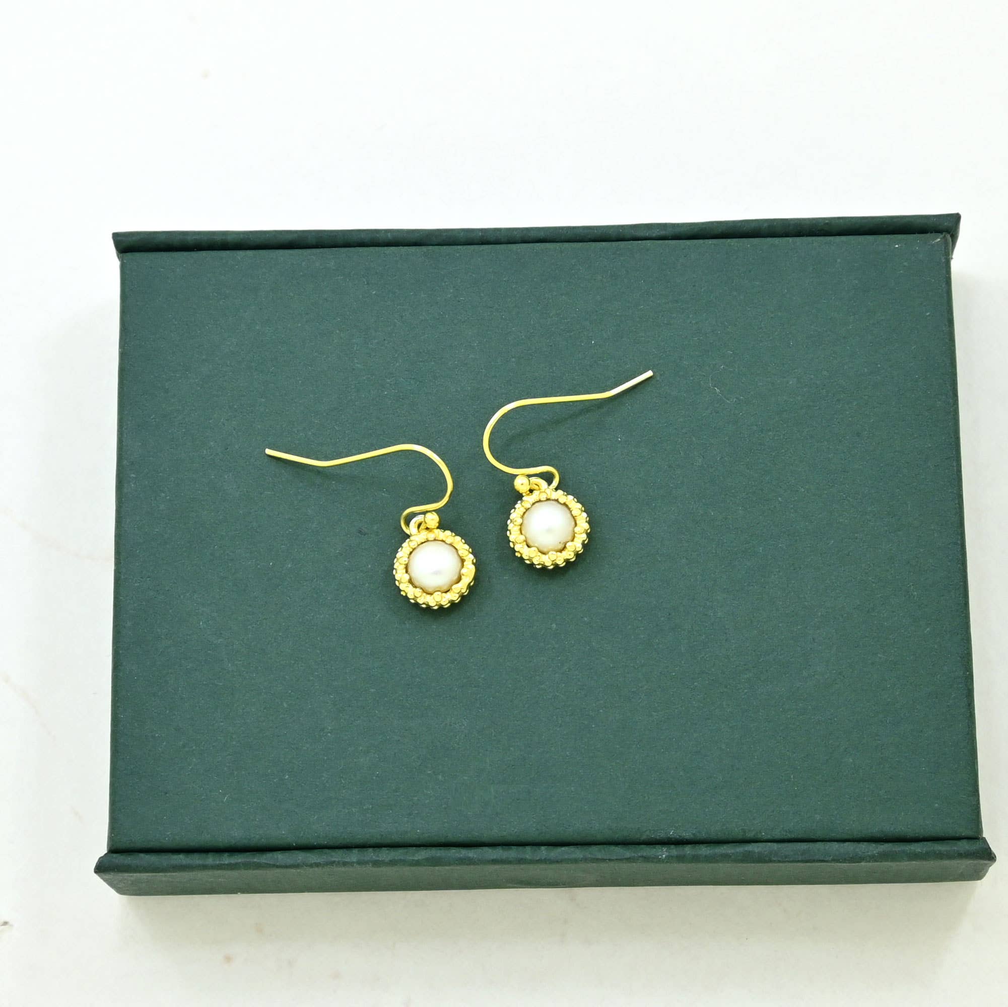 Dove Earring Gold Plated - Pearl