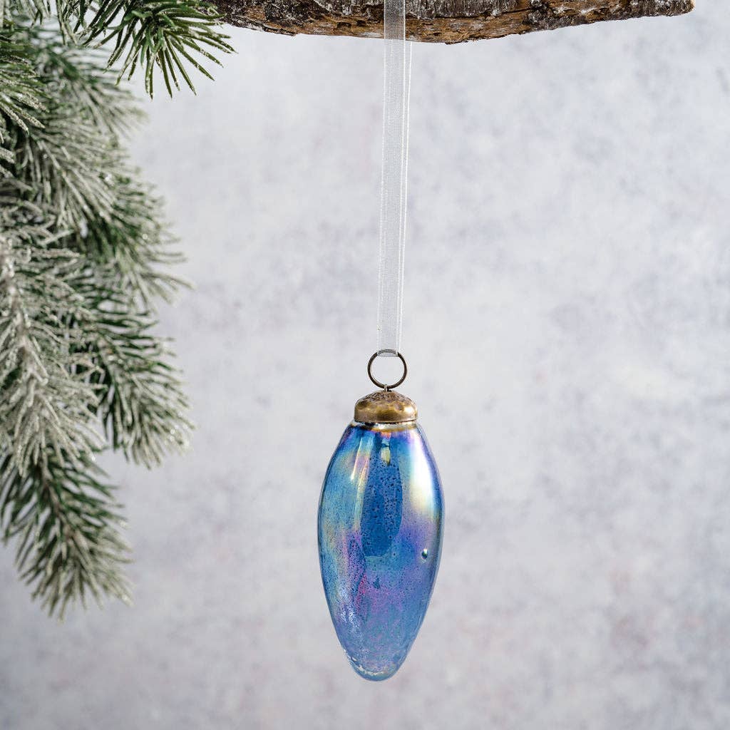 2" Old Navy Luster Conical Glass Decoration