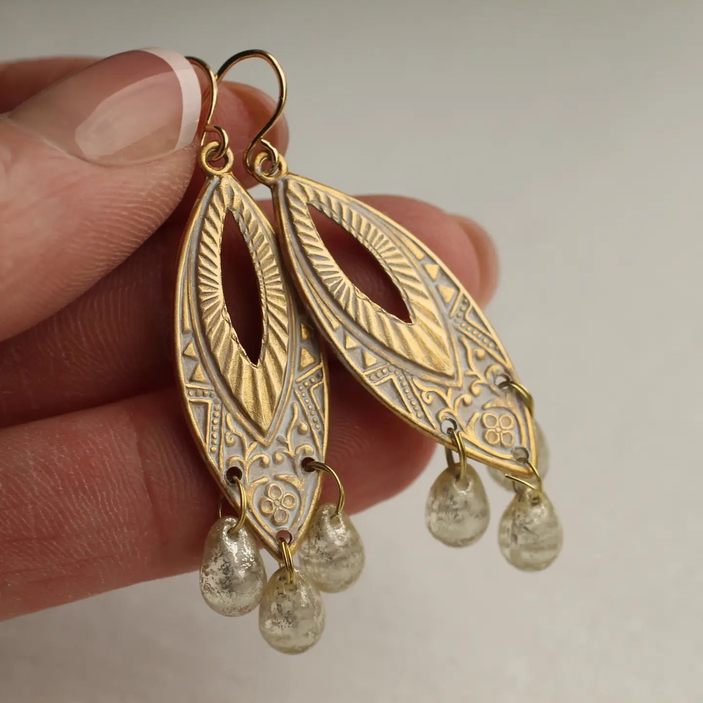 Art Deco Mercury Chandelier Earrings
