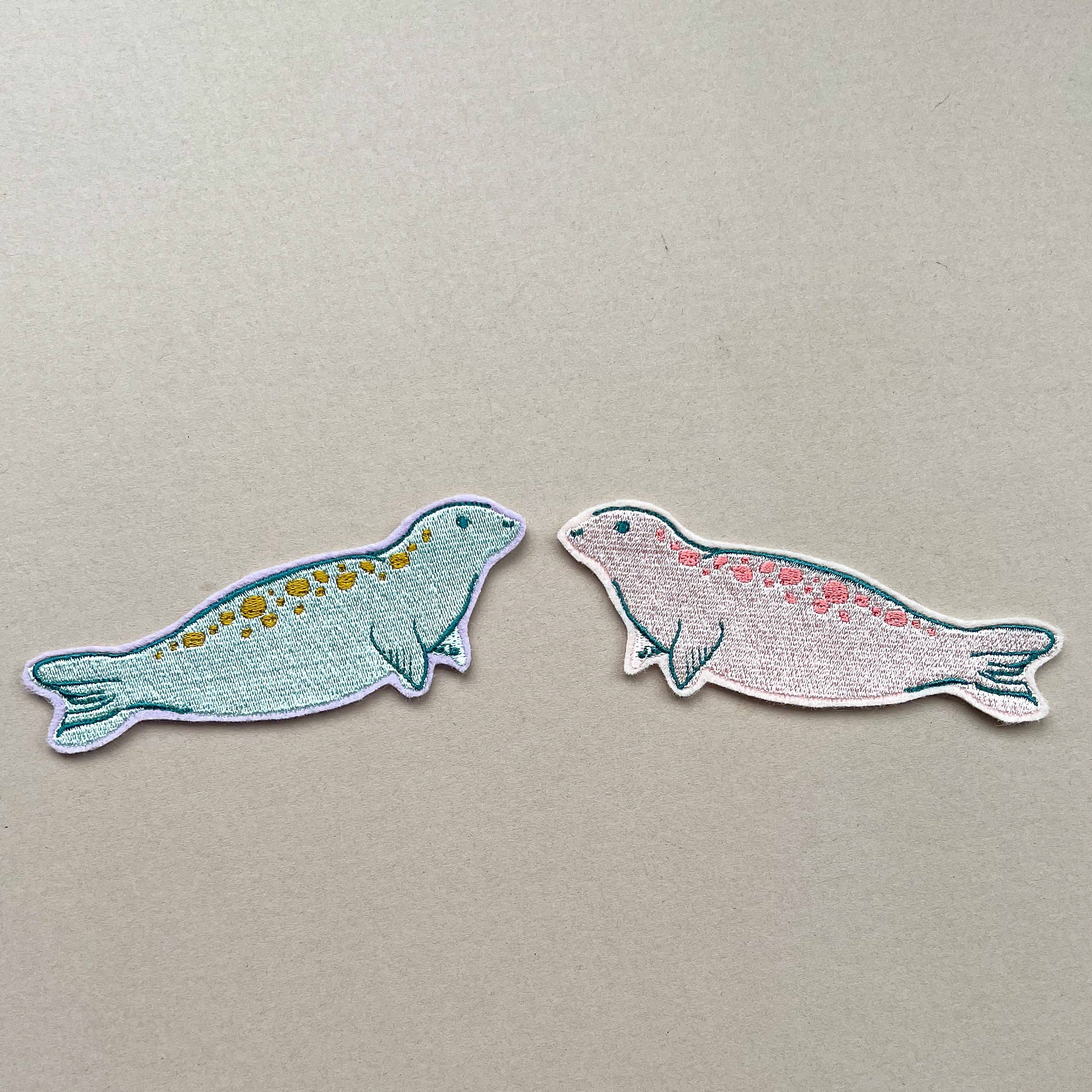 Pink Seal Embroidered Patch