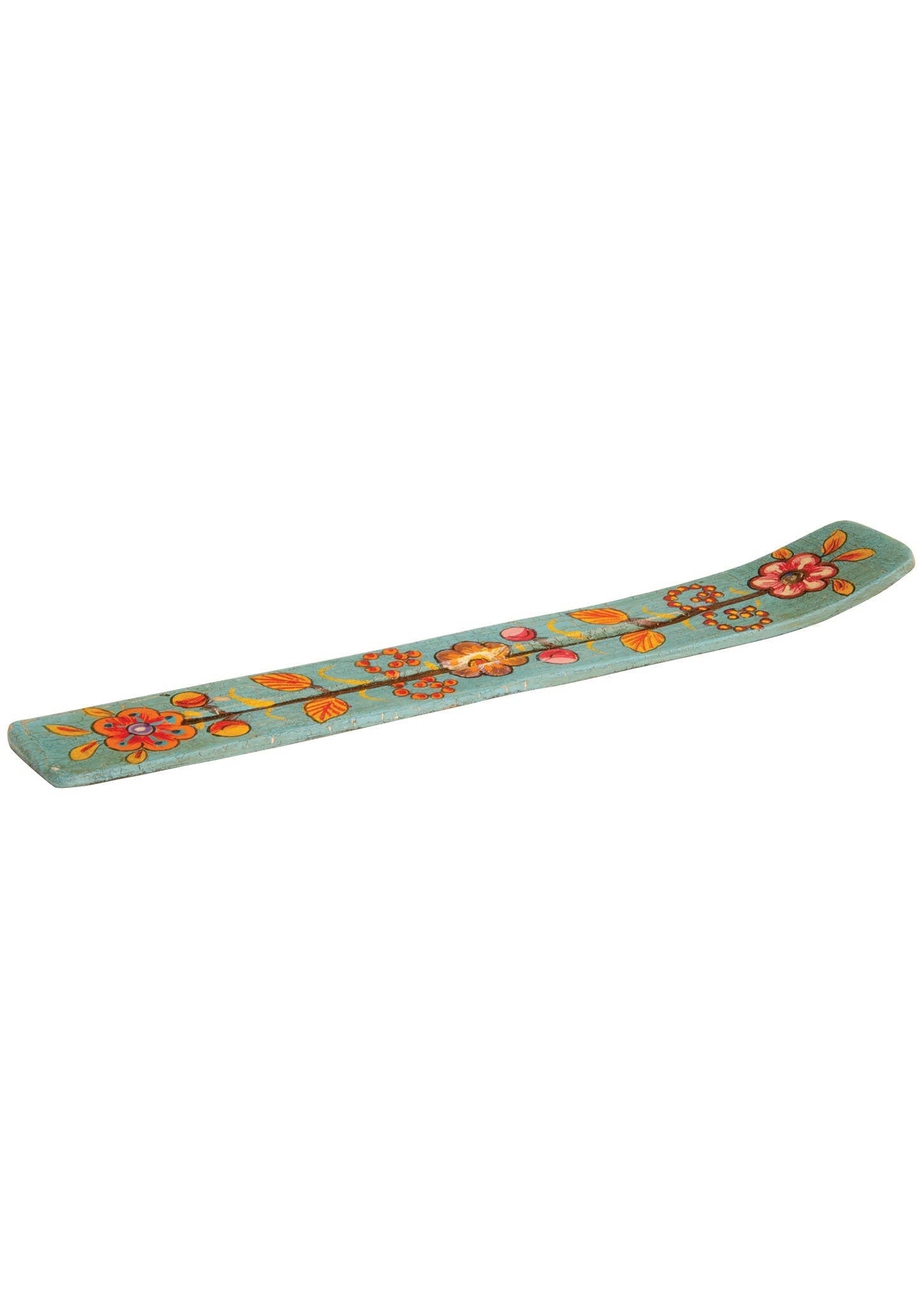 Floral Hand Painted Wooden Incense Holder