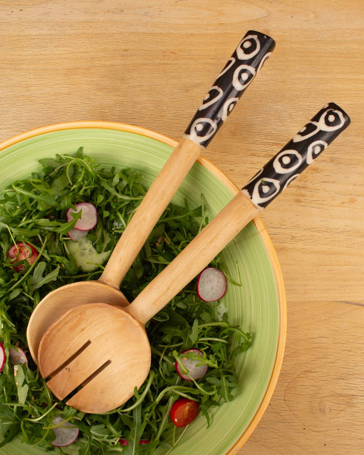 Large Olive Wood Salad Servers