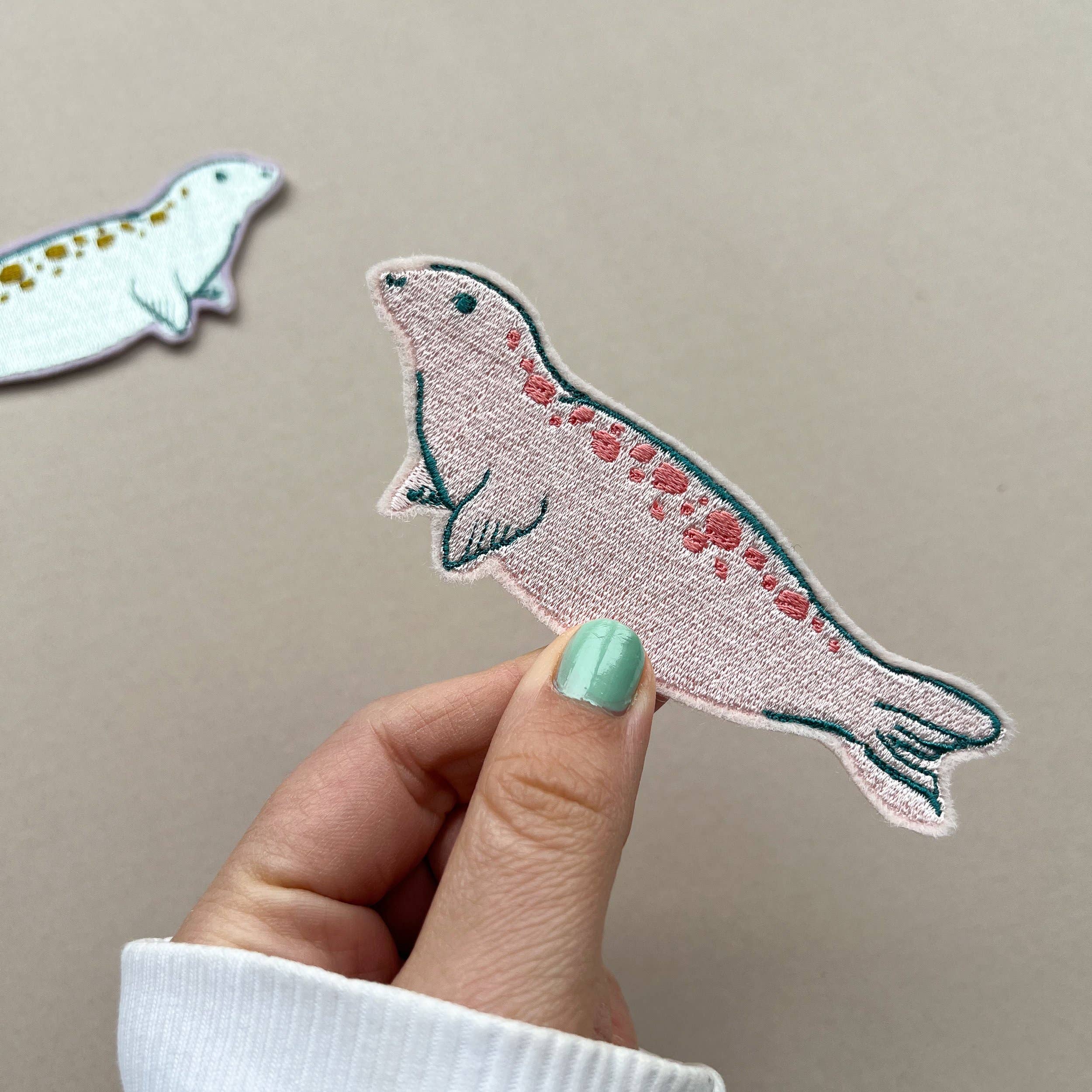 Pink Seal Embroidered Patch