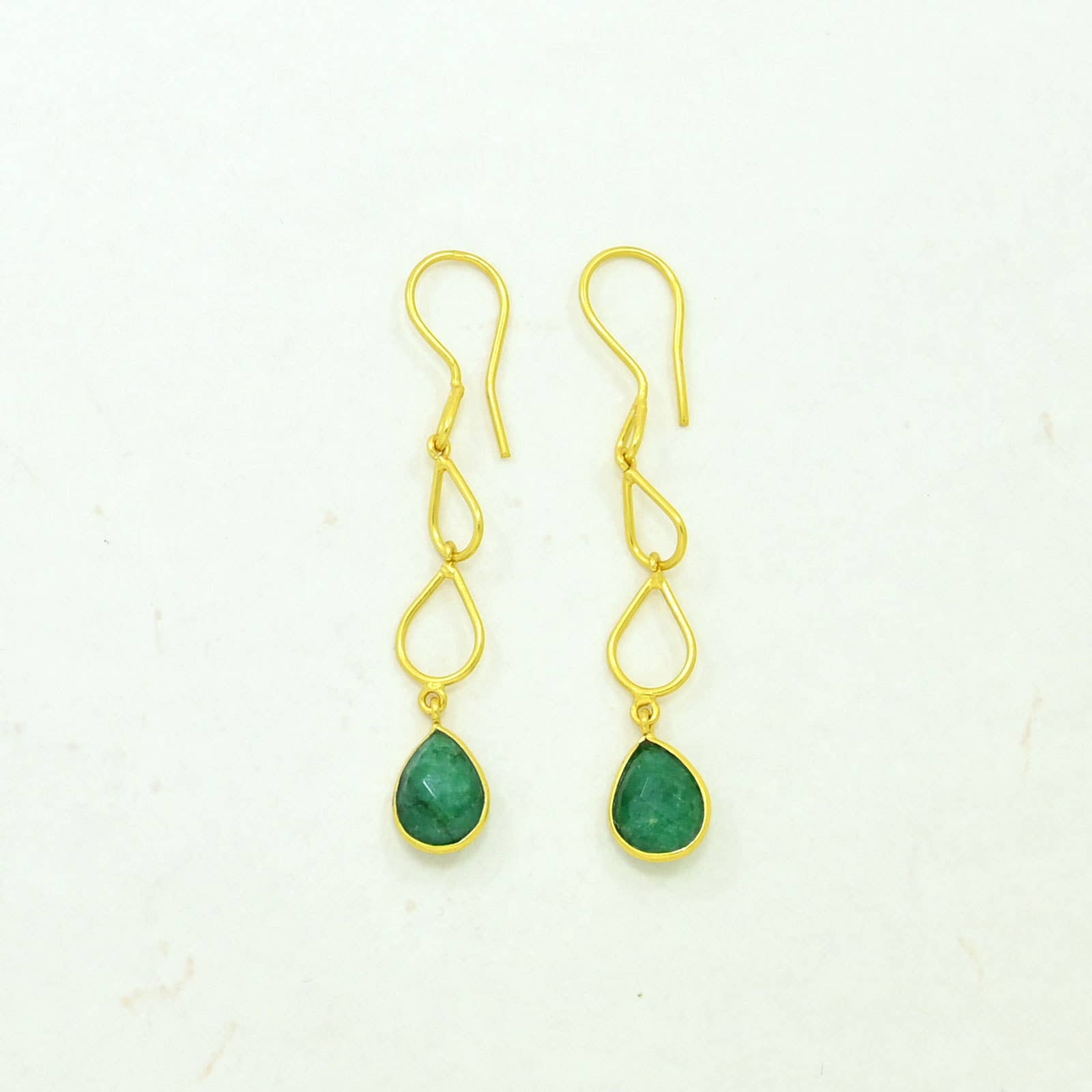 Cecily Hook Earring - Green Sillimanite