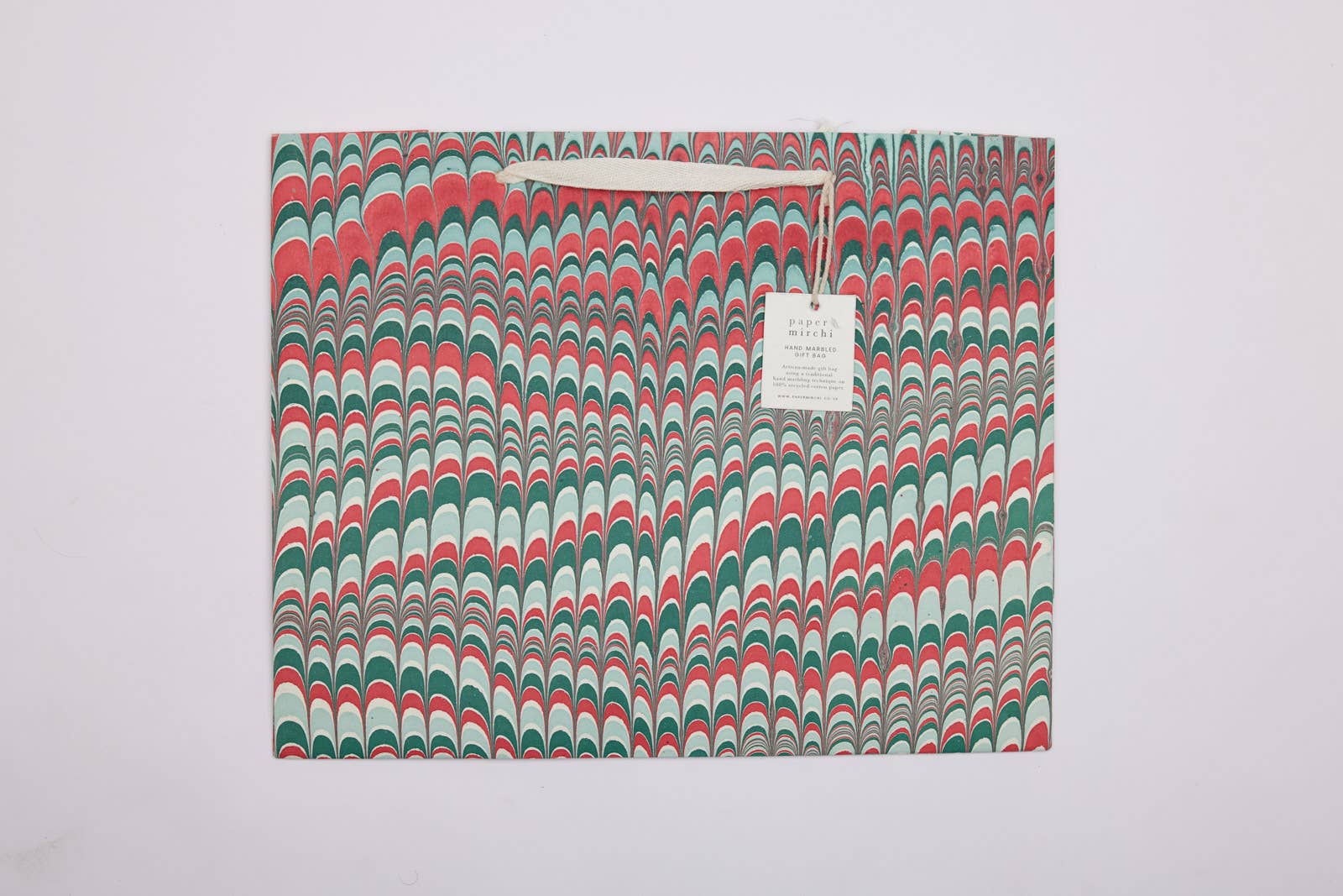 Hand Marbled Gift Bags (Large) - Christmas Splendour