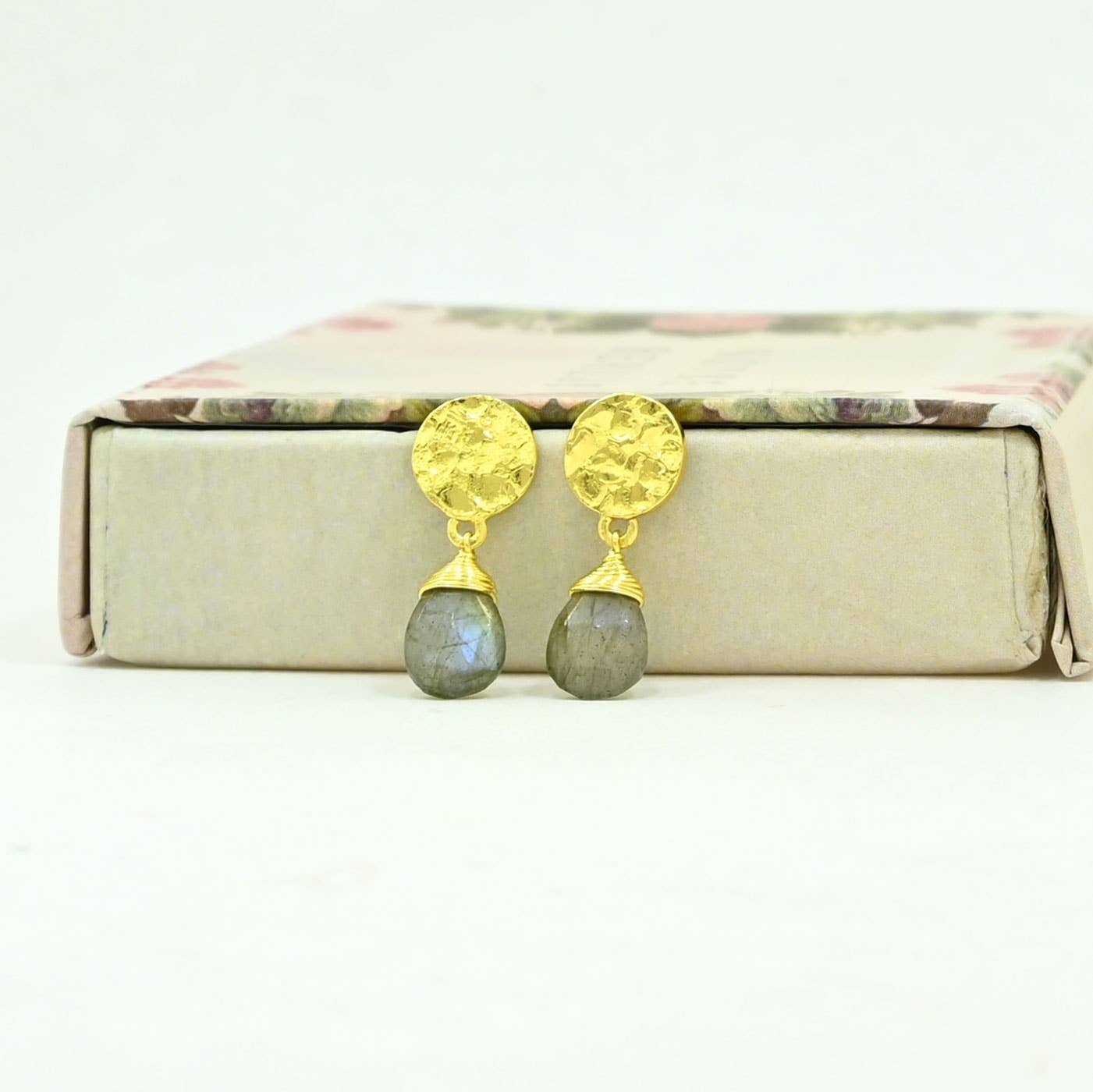 Abigail Earring Gold Plated - Labradorite