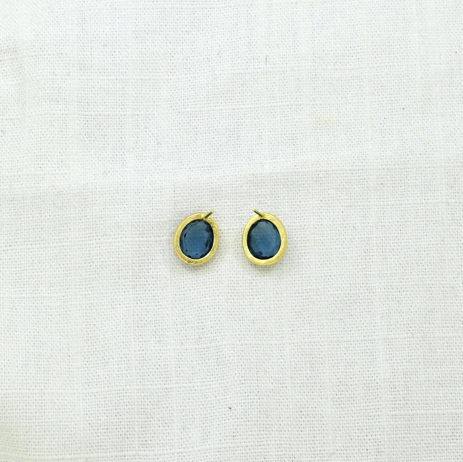 Cassie Stud Earrings With Blue Iolite