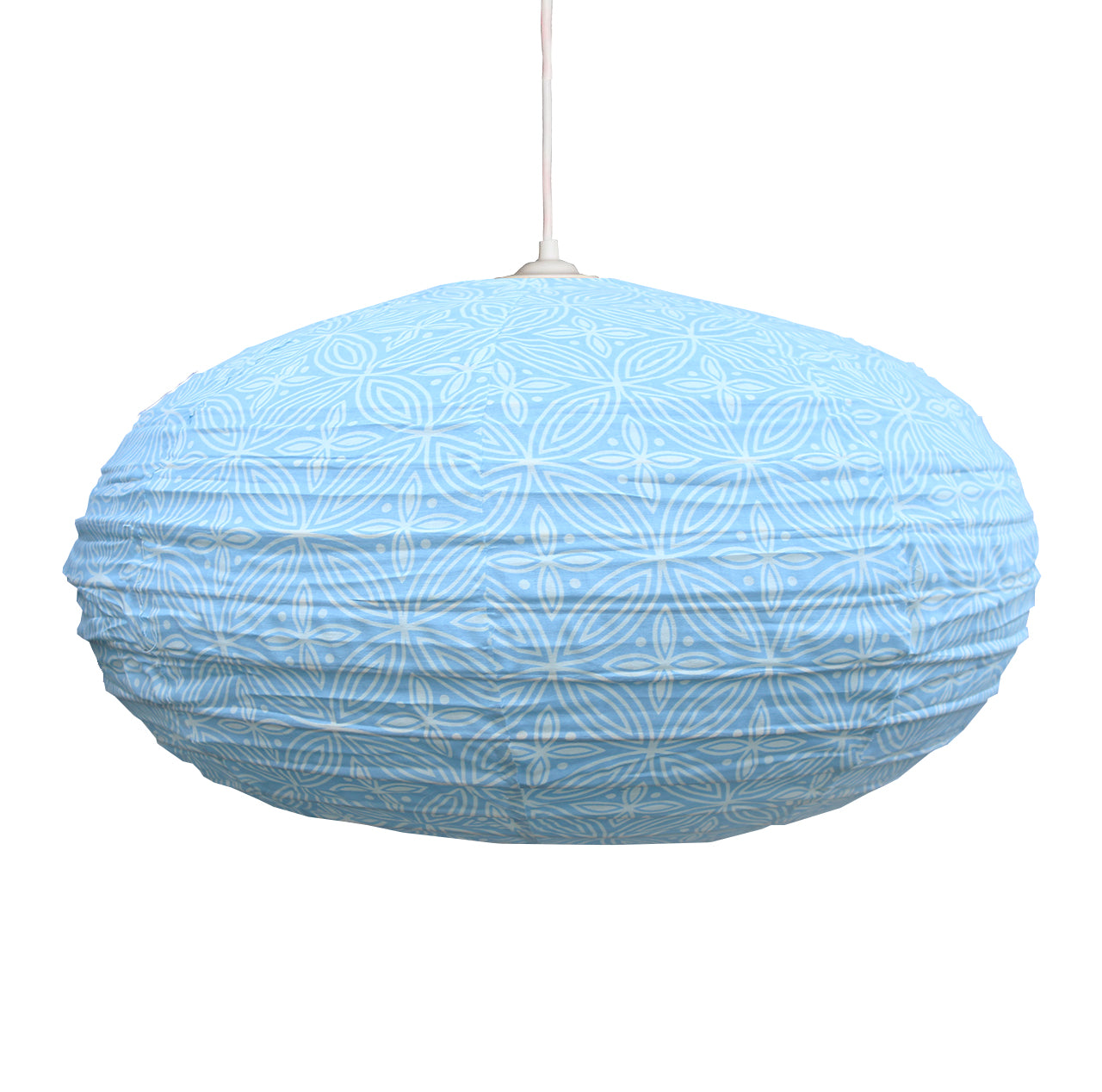 Large 80cm Sky Blue Maria Cotton Pendant Lampshade