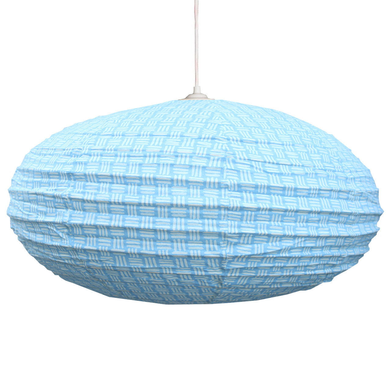 Large 80cm Sky Blue Pattern Cotton Pendant Lampshade