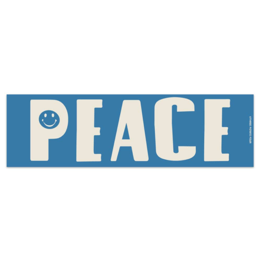 Peace (Blue & White) Bumper Magnet