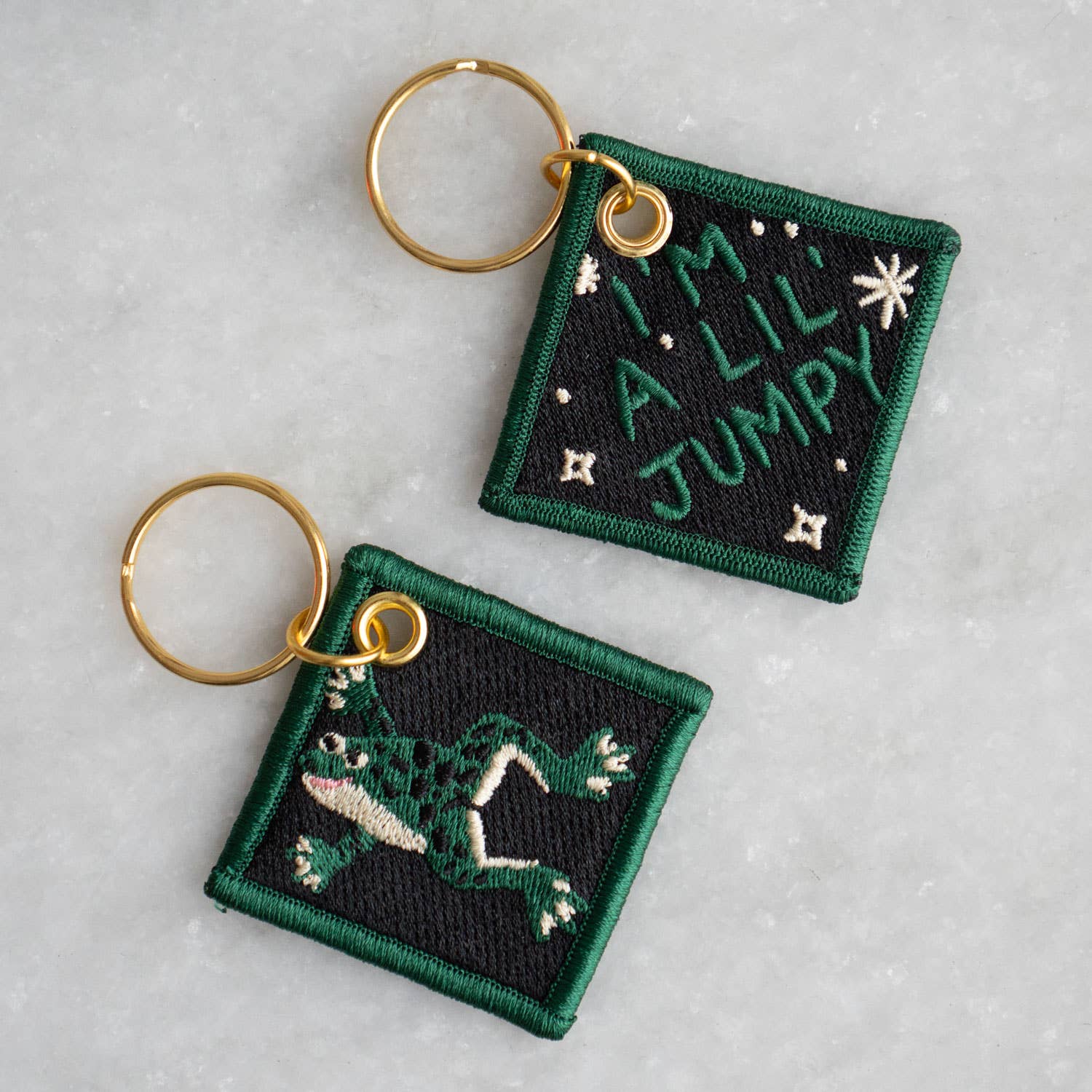 I'm A Lil Jumpy - Embroidered Keychain