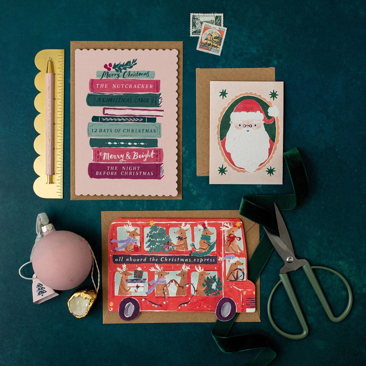 Bookish Christmas Card