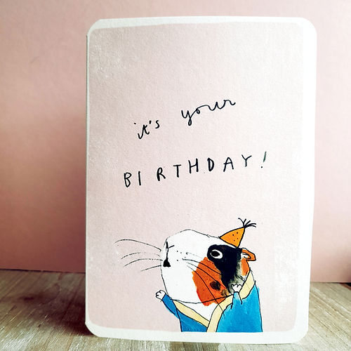 Guinea Pig Birthday Card