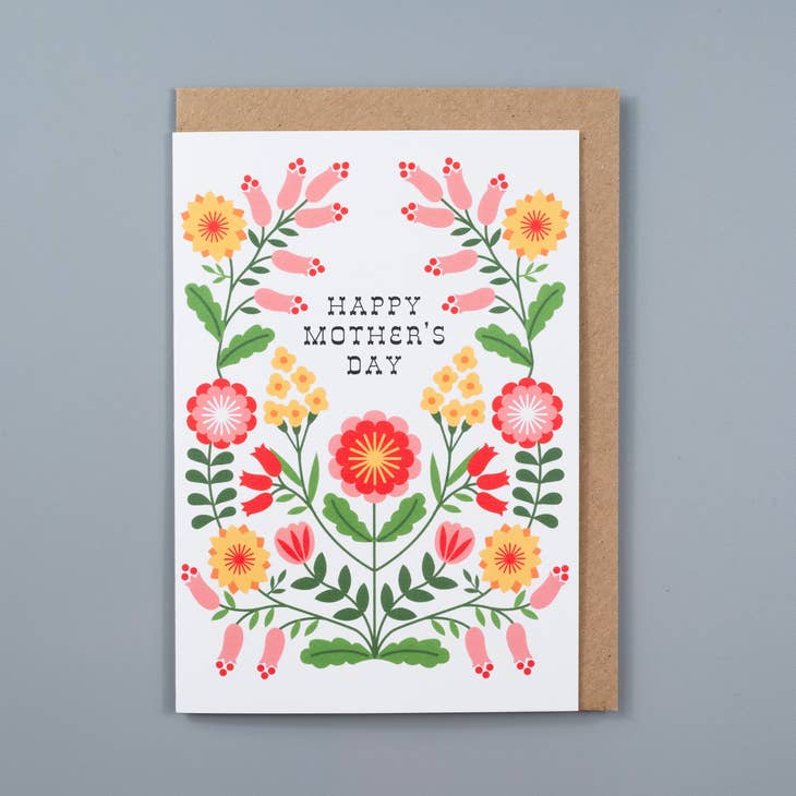 Folky Floral Card Mother's Day Card
