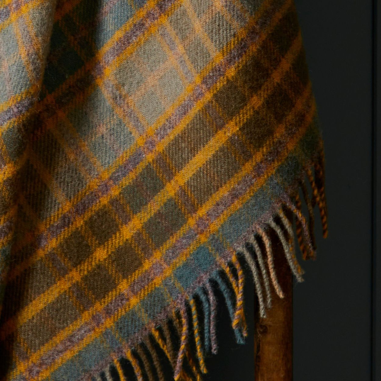 Cottage Mustard Check Throw