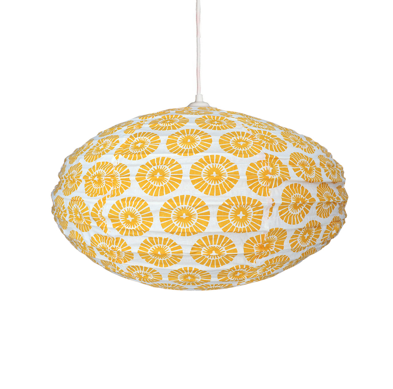 Small 60cm Cream & Marigold Oki Cotton Pendant Lampshade