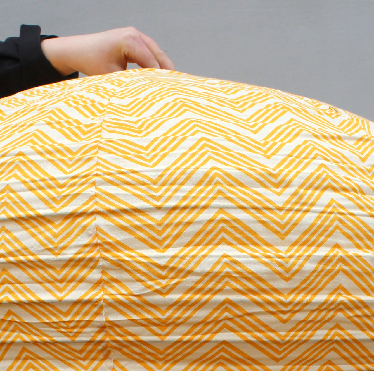 Small 60cm Cream & Marigold Kuba Cotton Pendant Lampshade