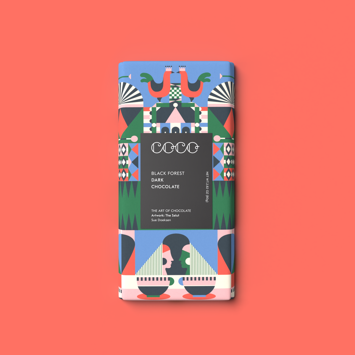 COCO Black Forest Dark Chocolate Bar